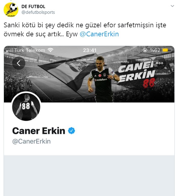 Caner'in yürüyerek defansa gelmesi tepki topladı