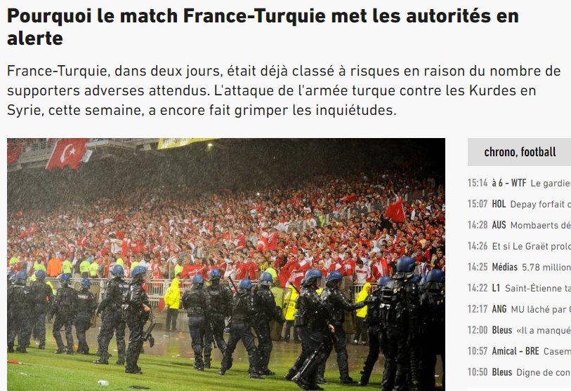 Fransız basını: Tribünde 40 bin Türk olacak