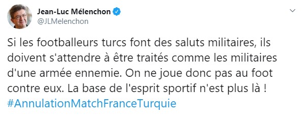 Fransa'dan 'Türkiye maçı iptal edilsin' kampanyası