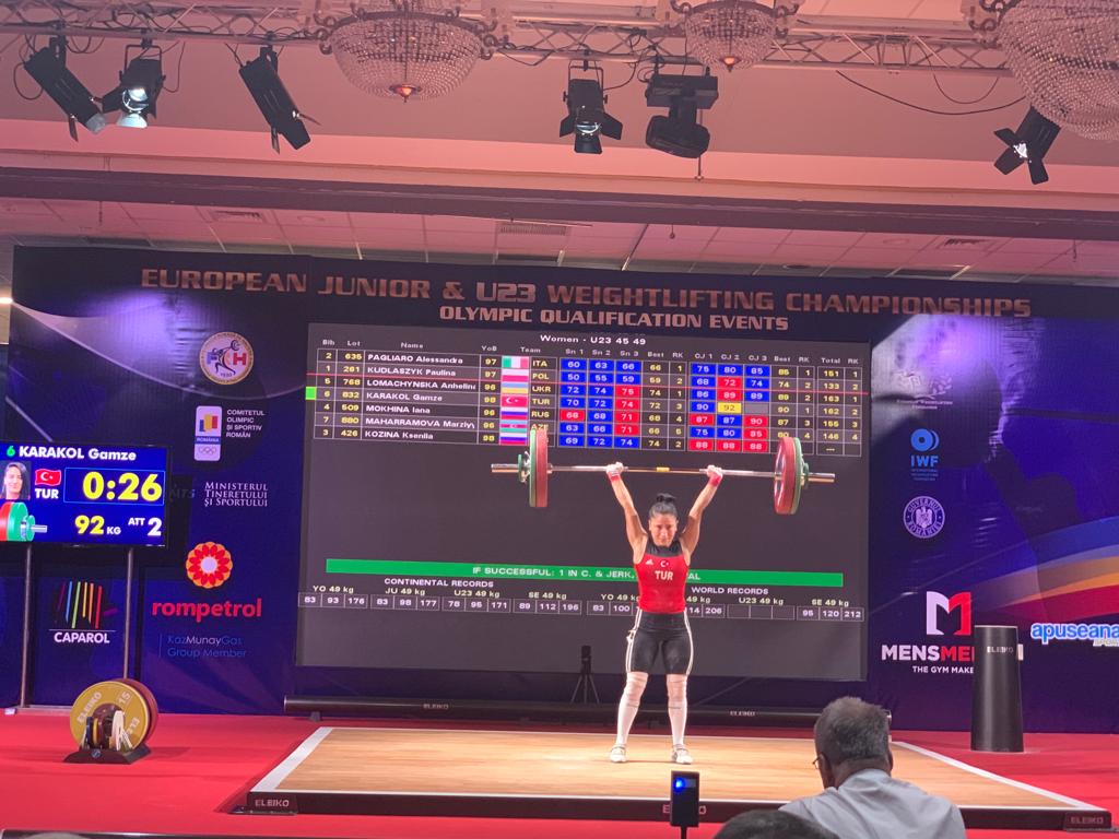 Genç halterci Gamze Karakol Avrupa şampiyonu