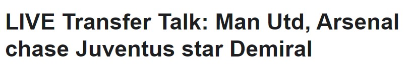 Arsenal ve M.United, Merih'in peşinde