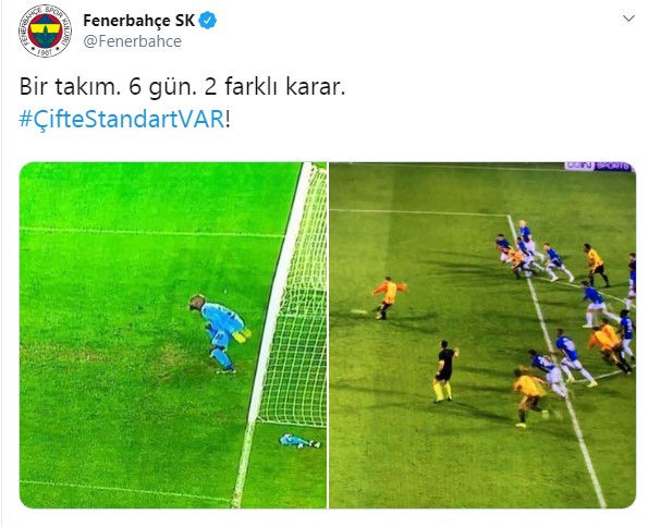 Fenerbahçe yine kural hatası yapıldı diyor