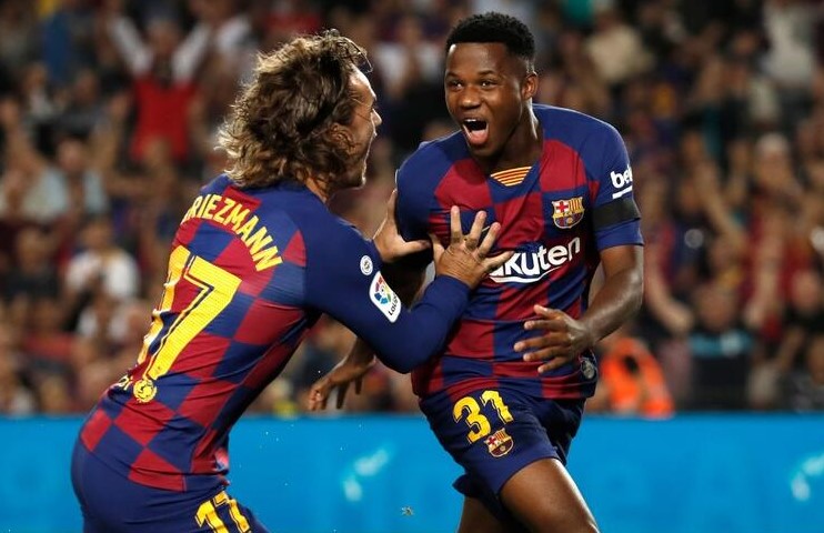 Genç yıldız Ansu Fati, Şampiyonlar Ligi'nde tarihe geçti