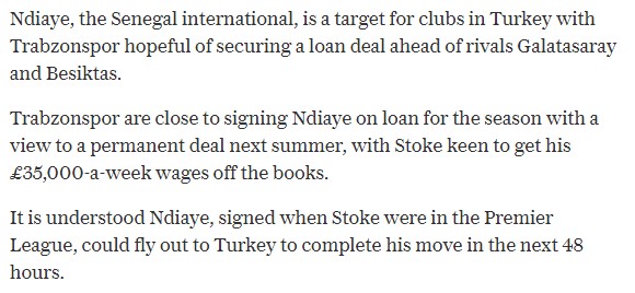 İngiliz basını Ndiaye'yi Trabzon'a yazdı