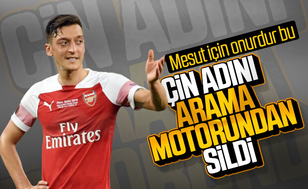 Çinli spiker Mesut'un adını anmadı