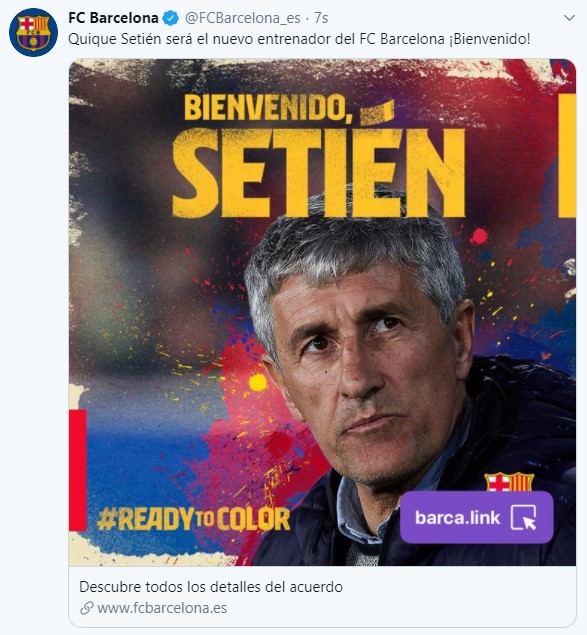 Barcelona'da Valverde gitti, Setien geldi