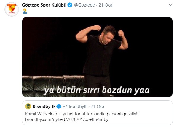 Göztepe'den Brondby'e esprili gönderme