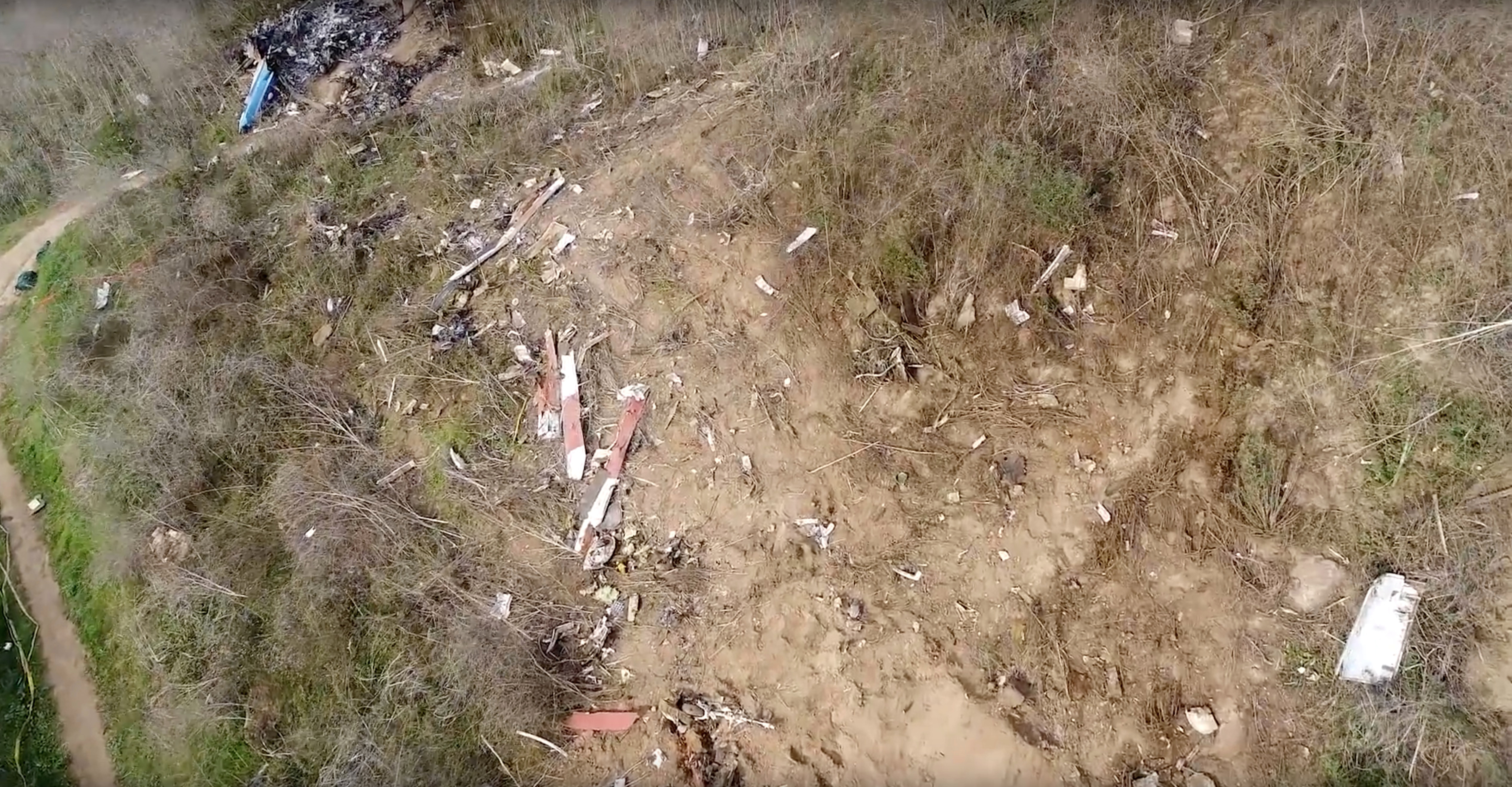 r Kobe Bryant'ın öldüğü helikopter kazasının görüntüleri