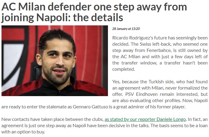 Rodriguez'i Fenerbahçe istedi, Napoli aldı