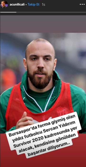 Sercan Yıldırım Survivor'a katılıyor