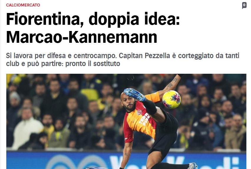 Galatasaray'da Marcao, Fiorentina'nın yakın takibinde