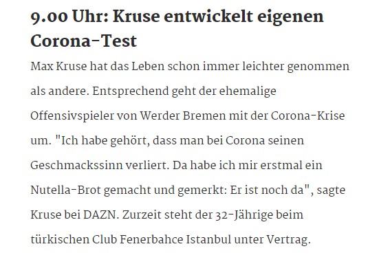 Kruse'nin ilginç korona testi