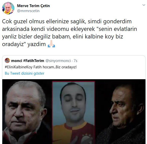 Taraftarlardan Fatih Terim'e anlamlı video