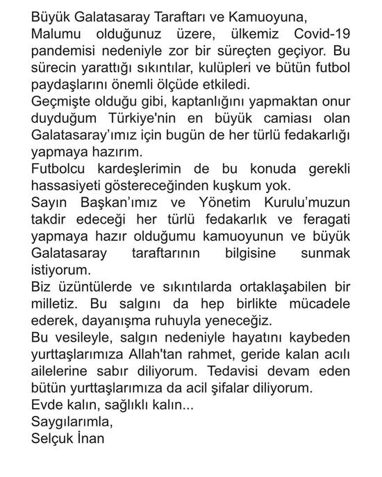 Selçuk İnan: Her türlü fedakarlığa hazırım