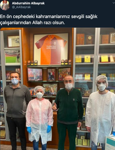 Abdurrahim Albayrak'tan, korona sonrası ilk fotoğraf