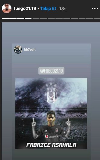 N'Sakala'dan Beşiktaş sinyali