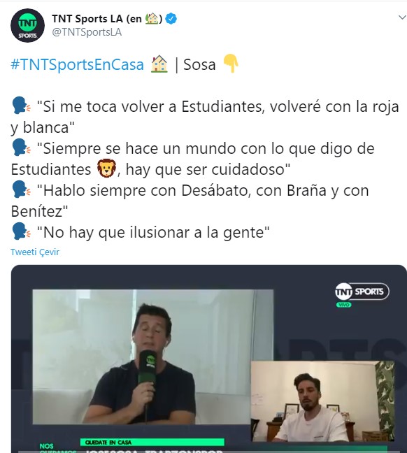 Sosa: Türkiye'de koronavirüs korkumuz olmadı