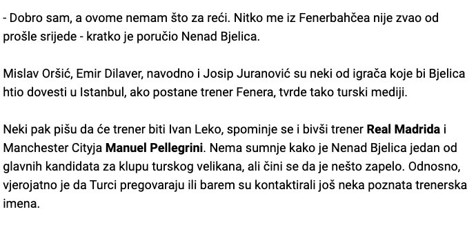 Bjelica: Fenerbahçe hakkında söyleyecek bir şeyim yok