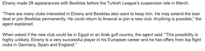 Elneny, Beşiktaş'ta kalmak istiyor