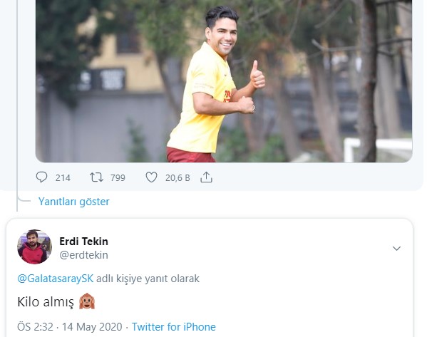 Falcao'nun fazla kiloları dikkat çekti