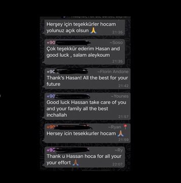 Hasan Şaş, kendisine atılan mesajları yayınladı