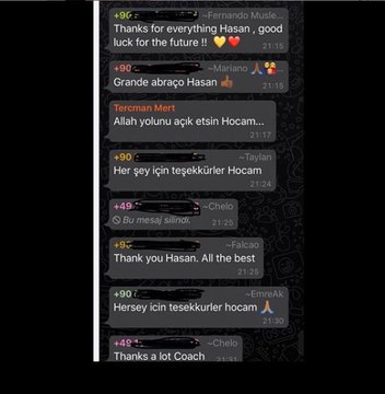 Hasan Şaş, kendisine atılan mesajları yayınladı