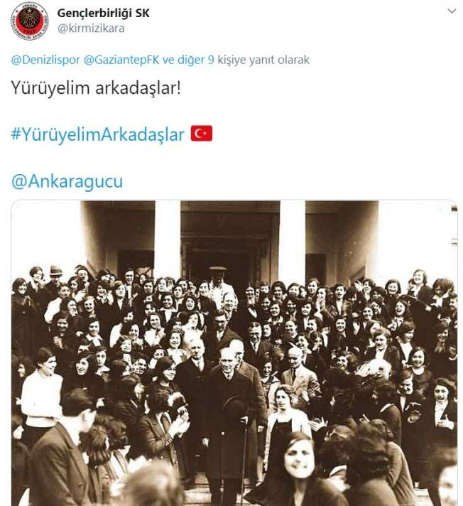 Süper Lig'den 17 takım Gençlik Marşı'nı söyledi