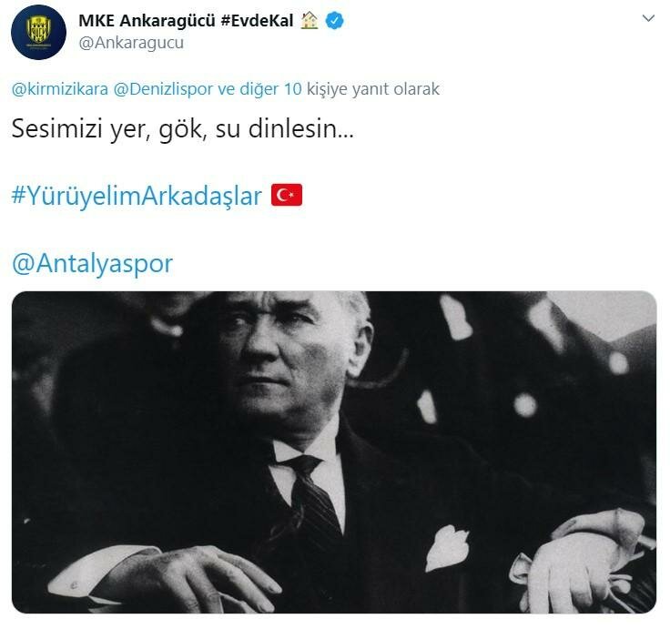 Süper Lig'den 17 takım Gençlik Marşı'nı söyledi