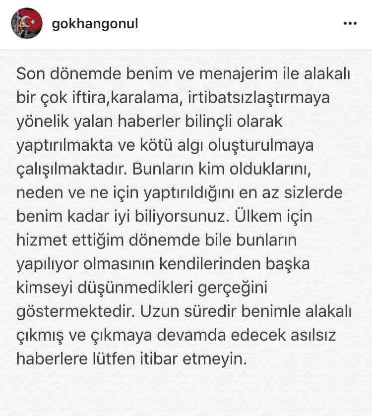 Gökhan Gönül: Hiçbir yere konuşmadım