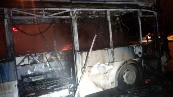 Ankara’da seyir halindeki halk otobüsünde yangın