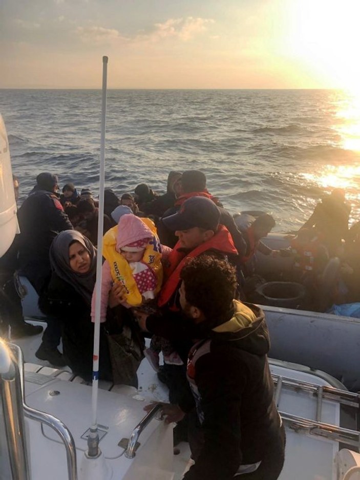 Didim açıklarında 86 düzensiz göçmen yakalandı