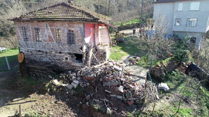 Ordu'da heyelan yüzünden 7 ev boşaltıldı