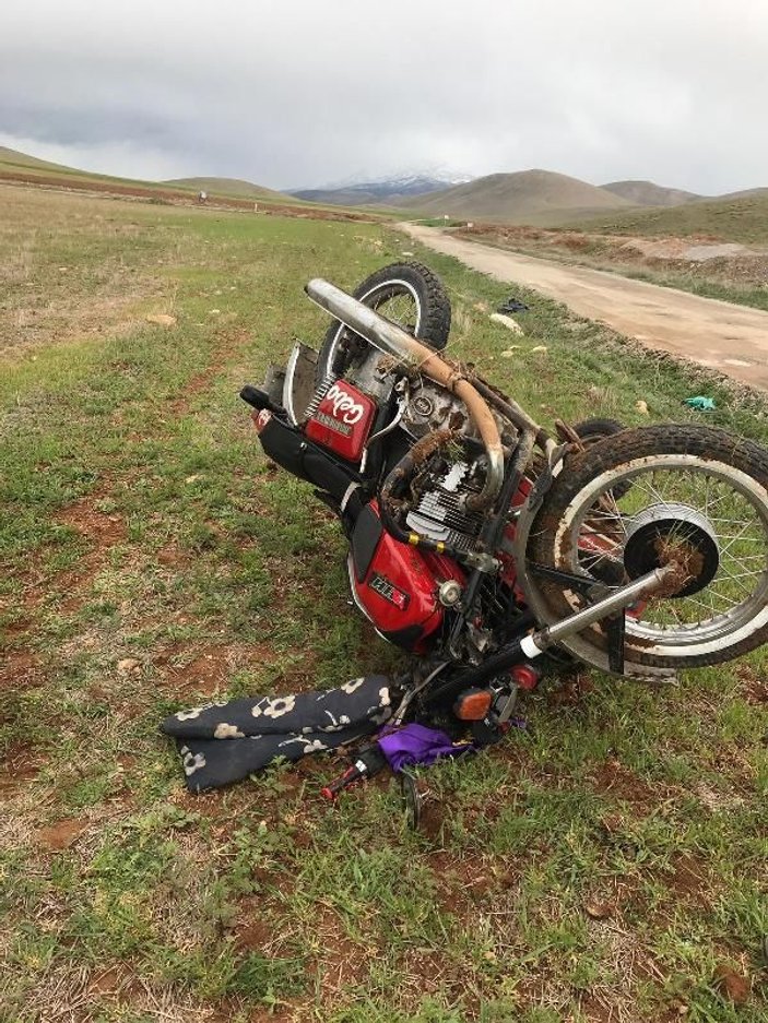 Kahramanmaraş'ta bir motosiklet sürücüsü kaza yaptı