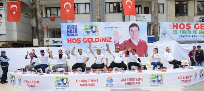 Antalya'da acı biber yarışması