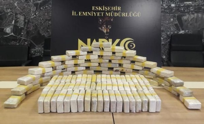 Eskişehir'de ticari araçta 52 kilo eroin ele geçirildi