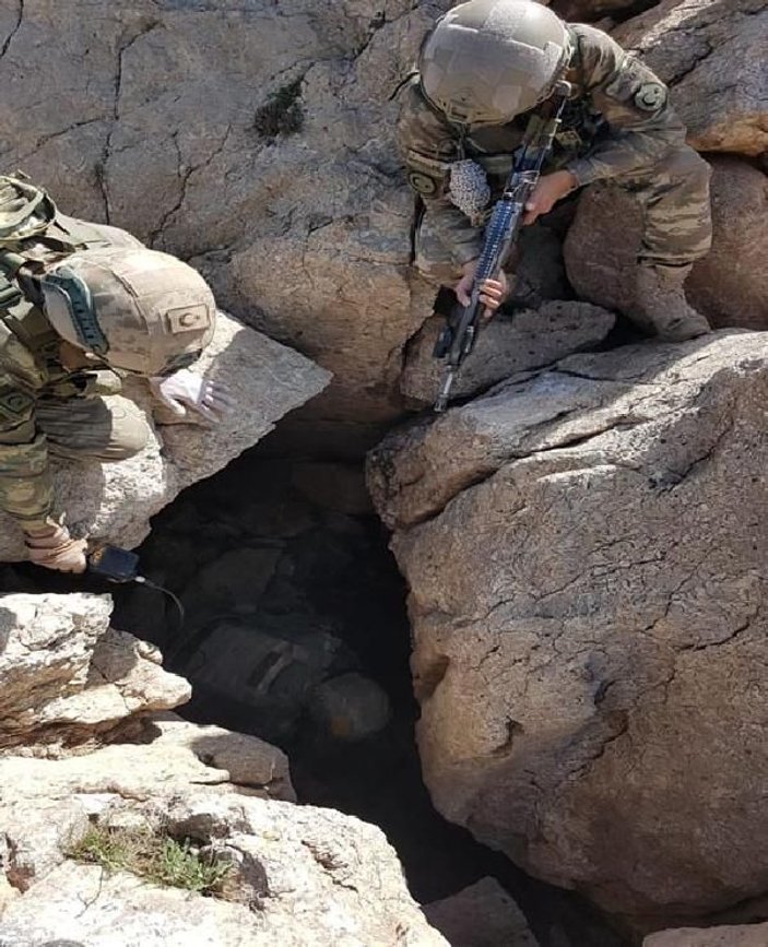 PKK'nın 3 katlı mağarası kullanılamaz hale geldi