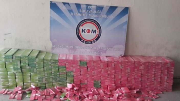 Bolu’da kaçak sigara operasyonu: 5 bin paket ele geçirildi