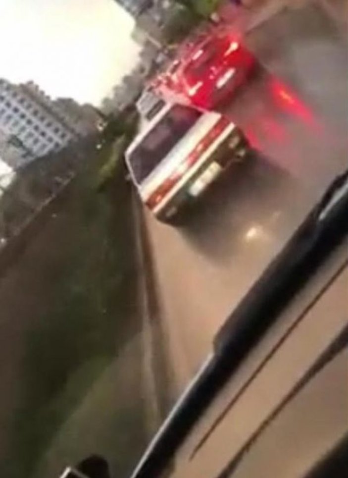 Adana'da ambulansa yol vermeyen sürücü