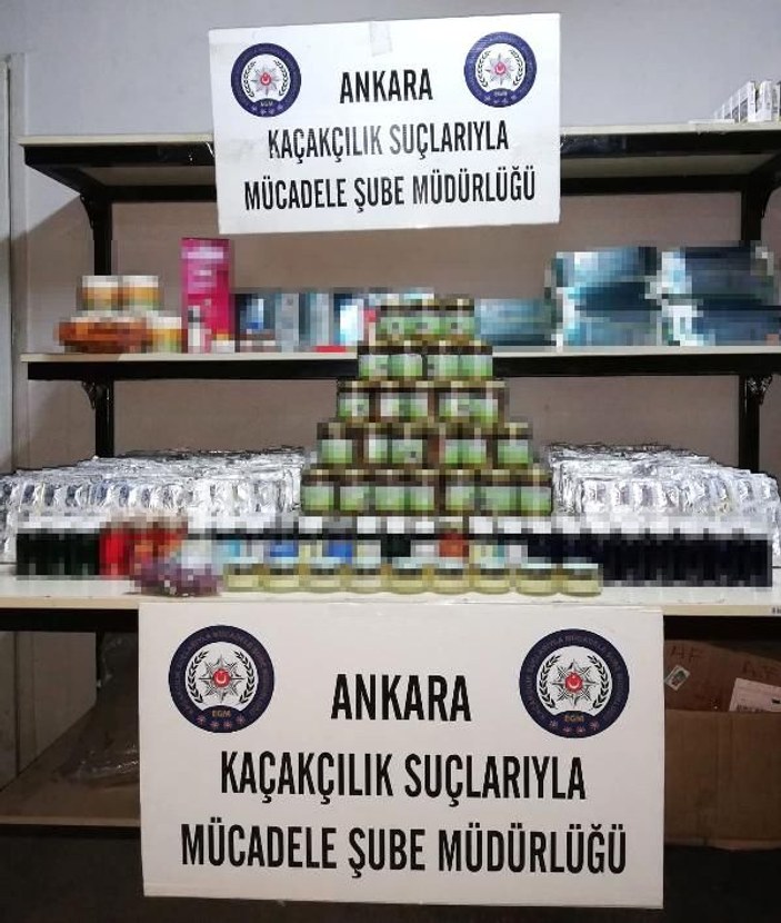 Ankara'da gümrük kaçağı 18 bin ürün ele geçirildi