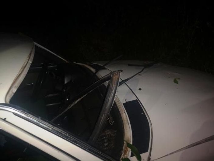 Malatya'da kaza yapan otomobil devrildi