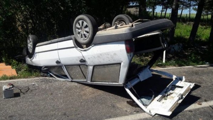 Kastamonu'da kontrolden çıkan araç takla attı: 2 yaralı