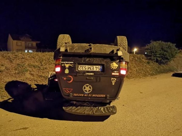 Bursa'da devrilen araçtan uyuşturucu çıktı