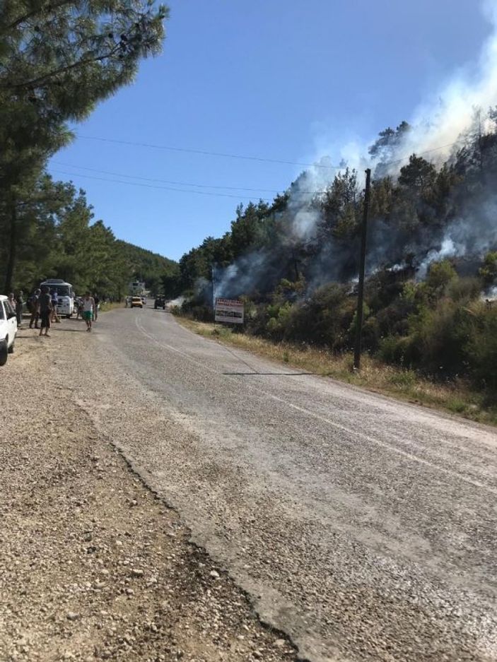 Manavgat’ta orman yangını