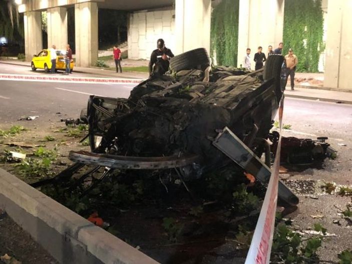 Ankara'da otomobil köprüden uçtu
