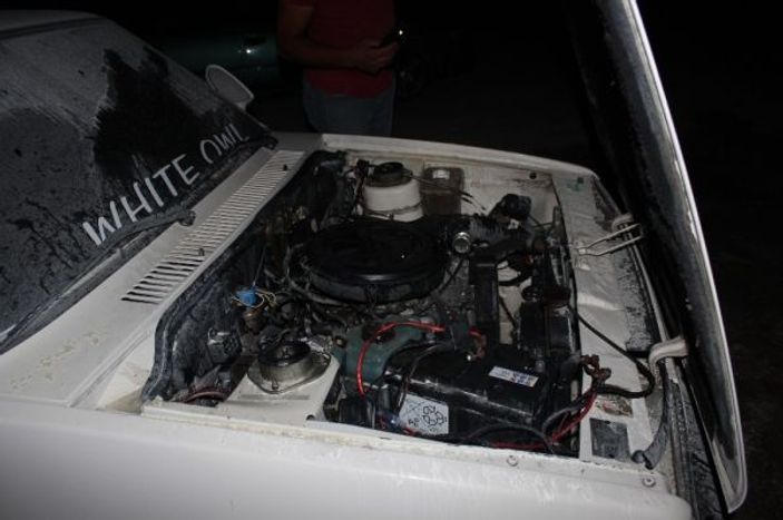 Muğla'da park halindeki araç yandı