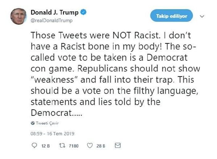 Trump: Ben ırkçı değilim