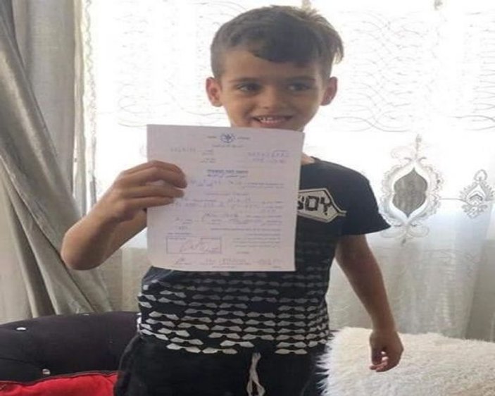 6 yaşındaki Filistinli çocuk İsrail'in sorgusunda