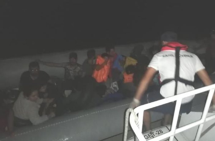 Havadan tespit edilen göçmenler yakalandı