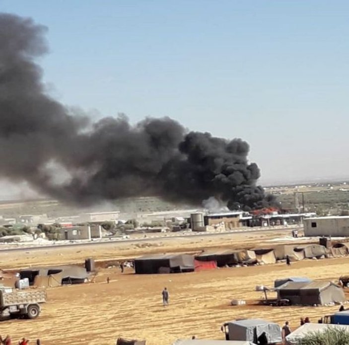 Azez’de petrol tankeri patladı: 2 yaralı