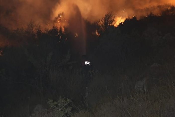 Muğla'nın Bodrum ilçesinde makilik alanda yangın çıktı